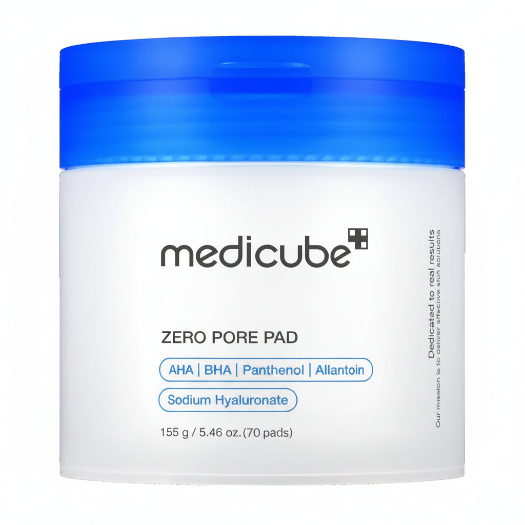 medicube Toner Pads Zero Pore Pad 2.0 | Dual-Textured Facial Pad for Exfoliation and Pore Care with 4.5% AHA Lactic Acid, 0.45% BHA Salicylic Acid | Ideal for All, Korean Skin Care, 70 Pads (1 Pack)