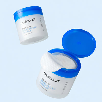medicube Toner Pads Zero Pore Pad 2.0 | Dual-Textured Facial Pad for Exfoliation and Pore Care with 4.5% AHA Lactic Acid, 0.45% BHA Salicylic Acid | Ideal for All, Korean Skin Care, 70 Pads (1 Pack)