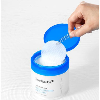 medicube Toner Pads Zero Pore Pad 2.0 | Dual-Textured Facial Pad for Exfoliation and Pore Care with 4.5% AHA Lactic Acid, 0.45% BHA Salicylic Acid | Ideal for All, Korean Skin Care, 70 Pads (1 Pack)